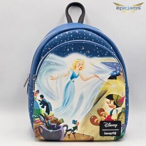 Loungefly Disney Pinocchio Blue Fairy Magic Mini Backpack New